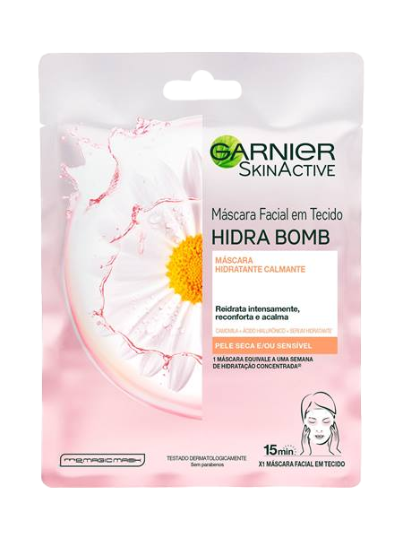 Imagem Máscara Facial Calmante Camomila Hidra Bomb - 32g | Garnier